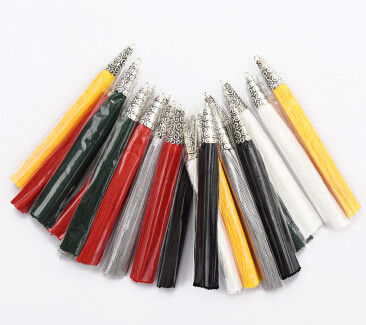 E-4932 10Pcs/Lot 6 Colors Cotton Thread Long Tassel Charm Pendants For Necklace & Earrings Jewelry Making Findings