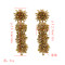 E-4931 Bohemian Drop Beaded Earrings Long Stud Flower Earring for Women