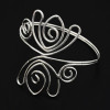 B-0917 New Fashion Indian Retro Trend Silver Gold Metal Adjustable Double Open End Spiral pattern Bracelet Bangle Charming  Armlet