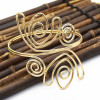 B-0917 New Fashion Indian Retro Trend Silver Gold Metal Adjustable Double Open End Spiral pattern Bracelet Bangle Charming  Armlet