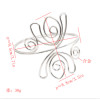 B-0917 New Fashion Indian Retro Trend Silver Gold Metal Adjustable Double Open End Spiral pattern Bracelet Bangle Charming  Armlet