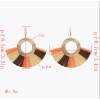 E-4986  Fashion Resin Crystal Beads Statement Plastic Tassel Drop Earrings for Women Boho Party Jewelry Gift