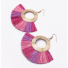 E-4986  Fashion Resin Crystal Beads Statement Plastic Tassel Drop Earrings for Women Boho Party Jewelry Gift