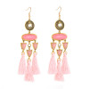 E-4988 Trendy Tassel Diamond Resin Drop Earring For Women