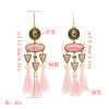 E-4988 Trendy Tassel Diamond Resin Drop Earring For Women