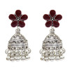 E-4991 5 Colos Enamel Flower Silver Alloy Bells Statement Earrings for Women Boho Wedding Party Jewelry