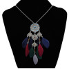 N-7147  E-4989 2 Colors Bohemian New Fashion Charming Feather Jewelry Set Long Tassel Drop Earring&Neclace For Women
