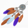 N-7147  E-4989 2 Colors Bohemian New Fashion Charming Feather Jewelry Set Long Tassel Drop Earring&Neclace For Women