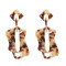 E-4994 4 Colors Acrylic Amber Pattern Earrings For Women