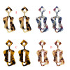 E-4994 4 Colors Acrylic Amber Pattern Earrings For Women