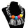 N-7077 Vintage Cloth Alloy Pompom Ball Tassel pendant Necklace Accessories For Women Jewelry
