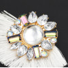 E-5005 Bohemian 4 Colors Big Acrylic Flower Short Tassel Drop Dangle Earrings Elegant Tassels Statement Earrings for Women