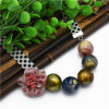 N-7149 New Fashion Elegant Lady Fashion Resin Beads Flower Choker Necklace