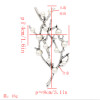 P-0421 Korean Women Fashion Cute Delicate Pearl Silver Gold Sprig Shaped  Brooches Pin Scarf  Sweater Accessory