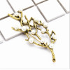 P-0421 Korean Women Fashion Cute Delicate Pearl Silver Gold Sprig Shaped  Brooches Pin Scarf  Sweater Accessory