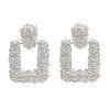 E-5011  5 Colors Simple Generous Concave Surface Alloy Ladies Earrings