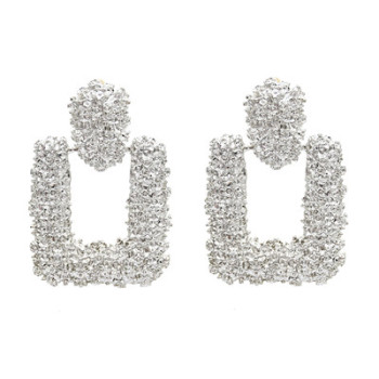 E-5011  5 Colors Simple Generous Concave Surface Alloy Ladies Earrings