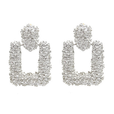 E-5011  5 Colors Simple Generous Concave Surface Alloy Ladies Earrings