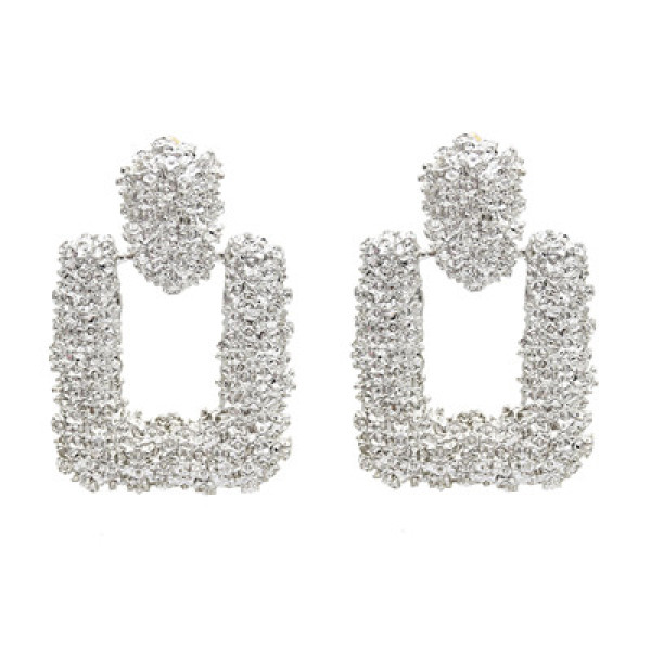 E-5011  5 Colors Simple Generous Concave Surface Alloy Ladies Earrings