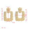 E-5011  5 Colors Simple Generous Concave Surface Alloy Ladies Earrings