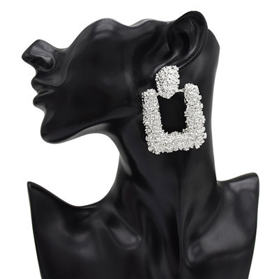 E-5011  5 Colors Simple Generous Concave Surface Alloy Ladies Earrings