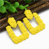 E-5011  5 Colors Simple Generous Concave Surface Alloy Ladies Earrings