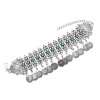 B-0918 Bohemian Turkish Vintage Silver Coins Tassel Pendant Necklace Bracelet Jewelry Set for Women