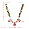 N-7156 Retro Resin Pendant Necklace Geometric Leopard Chain Sexy Women Necklaces