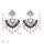 E-5019 Hollow Out Silver Sector Beads Tassel Earring For Women