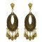 E-5020 Boho Silver Gold Metal Vintage Carved Flower Statement Drop Dangle Earrings for Women Vintage Jewelry