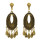 E-5020 Boho Silver Gold Metal Vintage Carved Flower Statement Drop Dangle Earrings for Women Vintage Jewelry