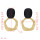 E-5026  4 Colors  Fashion Hollow  Gold Alloy resin  Drop Earrings Big Long Circle Pendant Stud Earrings for Women