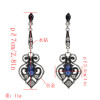 E-5031 3 Colors Hollow Out Vintage Silver Diamond Drop Earring For Women Jewelry Design