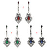E-5031 3 Colors Hollow Out Vintage Silver Diamond Drop Earring For Women Jewelry Design
