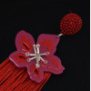 E-5045 Boho 4 Colors  Vintage Long Tassel Drop Earrings Acrylic Flower Pendant  Statement Drop Dangle Earrings for Women Vintage Jewelry
