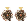 E-5048 Trendy Alloy Acrylic Feather drop dang Earring For Women Jewelry Design