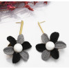 E-5049 New Fashion Gold Metal Flower Shape Drop Earrings for Women Boho Wedding Party Jewelry Gift
