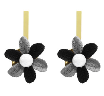 E-5049 New Fashion Gold Metal Flower Shape Drop Earrings for Women Boho Wedding Party Jewelry Gift