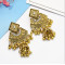 E-5052 2 Colors Boho Silver Gold Metal Bells Statement Drop Dangle Earrings for Women Festival Party Jewelry