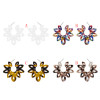 E-5053 4 Colors Trendy Alloy Multicolor  Acrylic Flower drop Earring For Women Jewelry Design
