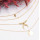 N-7158 New Fashion Gold Moon Shaped Pendant Necklace Clavicular Chain Multilayer Necklace Women Charming Jewelry