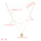 N-7160 Fashion Double Layers Gold Metal Round Pendant Necklaces for Women Party Jewelry