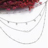 N-7163 Fashion Silver Alloy Sun Shaped Pendant Necklace Clavicular Chain Multilayer Necklace 5 Layers for Women