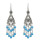 E-5058 Bohemian Silver Metal Flower Shape Resin Beaded Statement Earrings for Women Party Jewelry