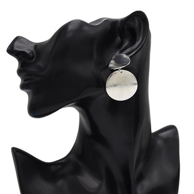 E-5063 2 Colors Alloy Double-Layer Disc Simple Atmospheric Earrings