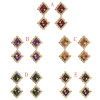 E-5073 Fashion Gold Metal Enamel Glass Drop Earrings for Women Boho Wedding Party Jewelry .