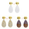 E-5072 Fashion Gold Metal Acrylic Glass Big Drop Earrings for Women Boho Wedding Party Jewelry