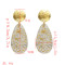 E-5072 Fashion Gold Metal Acrylic Glass Big Drop Earrings for Women Boho Wedding Party Jewelry