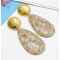 E-5072 Fashion Gold Metal Acrylic Glass Big Drop Earrings for Women Boho Wedding Party Jewelry