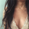 N-7173 5 Styles Multi-Layer Rhinestone Tassel Gold Alloy Necklace